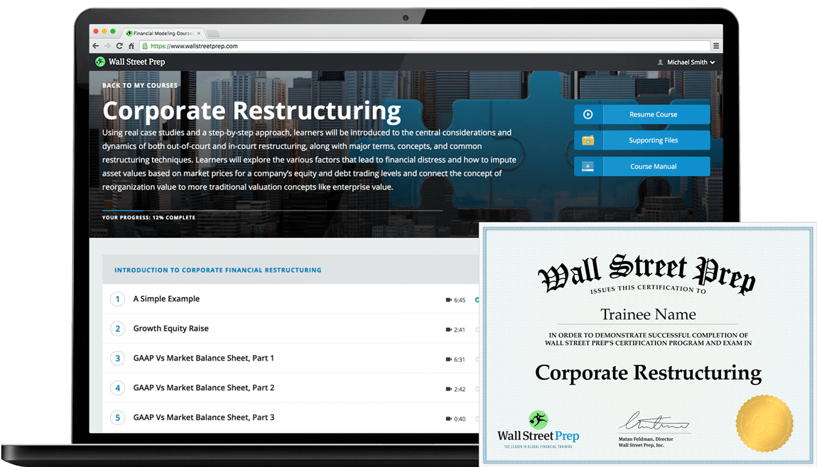 Wall Street Prep – Corporate Restructuring